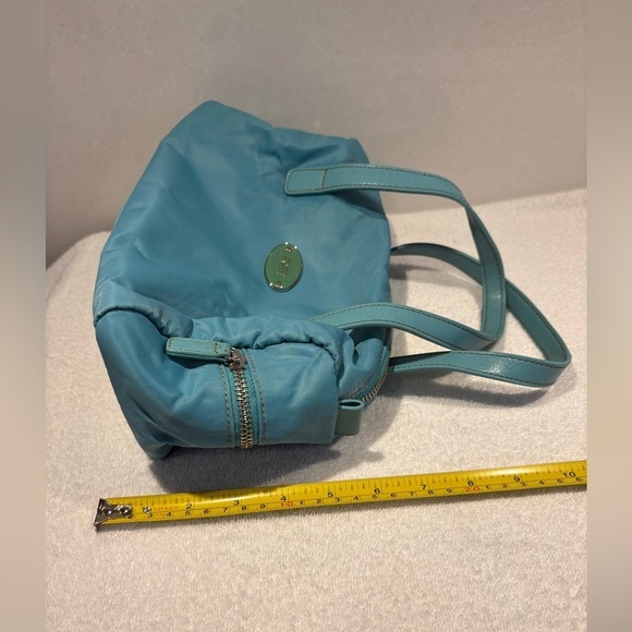 Franco Sarto Teal Blue Nylon Barrel Bag Shoulder Bag Handbag - Picture 11 of 11